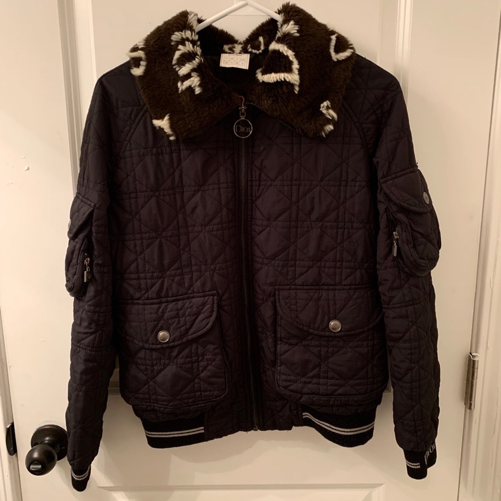 Christian Dior Black Quilted Cannage Jacket